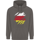 Torn Flag South Ossetia Mens 80% Cotton Hoodie Charcoal
