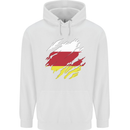 Torn Flag South Ossetia Mens 80% Cotton Hoodie White