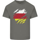 Torn Flag South Ossetia Mens Cotton T-Shirt Tee Top Charcoal