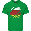 Torn Flag South Ossetia Mens Cotton T-Shirt Tee Top Irish Green