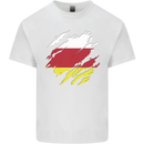 Torn Flag South Ossetia Mens Cotton T-Shirt Tee Top White