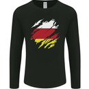 Torn Flag South Ossetia Mens Long Sleeve T-Shirt Black