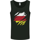 Torn Flag South Ossetia Mens Vest Tank Top Black