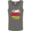 Torn Flag South Ossetia Mens Vest Tank Top Charcoal