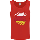 Torn Flag South Ossetia Mens Vest Tank Top Red