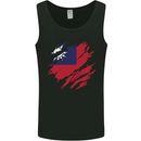 Torn Flag Taiwan Mens Vest Tank Top Black