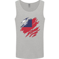 Torn Flag Taiwan Mens Vest Tank Top Sports Grey
