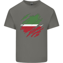Torn Flag Tatartan Mens Cotton T-Shirt Tee Top Charcoal