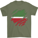 Torn Flag Tatartan Mens T-Shirt 100% Cotton Military Green