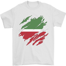 Torn Flag Tatartan Mens T-Shirt 100% Cotton White