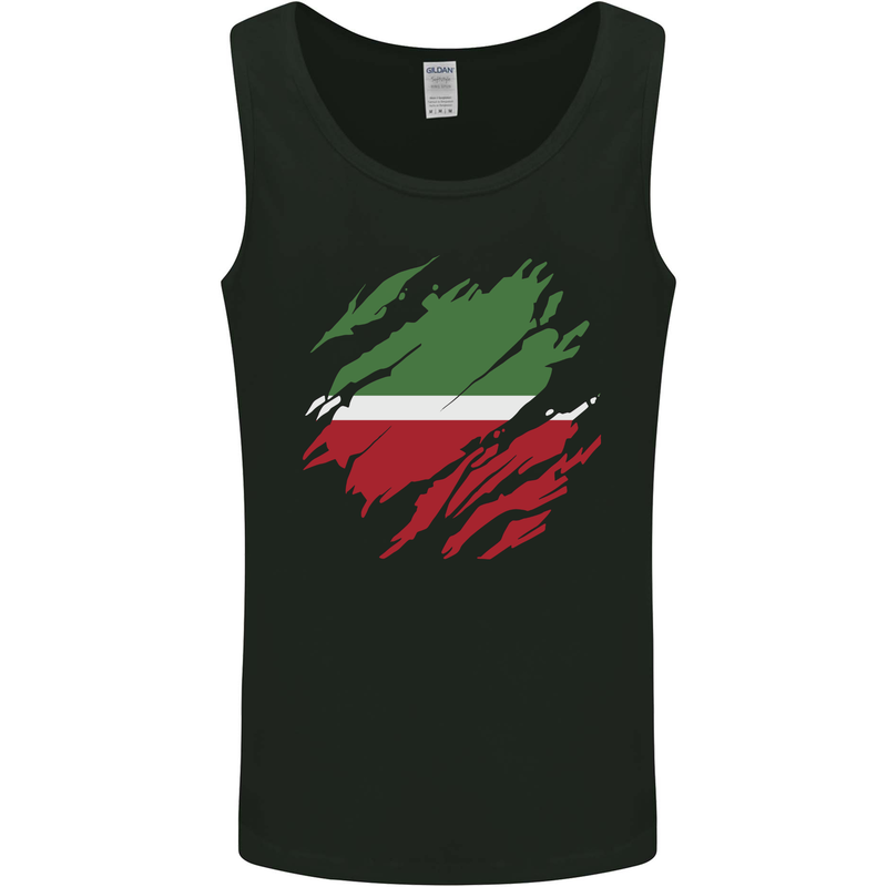 Torn Flag Tatartan Mens Vest Tank Top Black