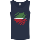 Torn Flag Tatartan Mens Vest Tank Top Navy Blue