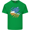 Torn Flag Tierra del Fuego Province Argentina Mens Cotton T-Shirt Tee Top Irish Green