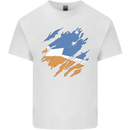 Torn Flag Tierra del Fuego Province Argentina Mens Cotton T-Shirt Tee Top White