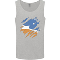 Torn Flag Tierra del Fuego Province Argentina Mens Vest Tank Top Sports Grey