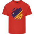 Torn Flag Tokelau Mens Cotton T-Shirt Tee Top Red