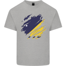 Torn Flag Tokelau Mens Cotton T-Shirt Tee Top Sports Grey