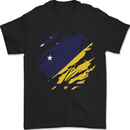Torn Flag Tokelau Mens T-Shirt 100% Cotton Black