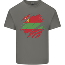 Torn Flag Transnistria Mens Cotton T-Shirt Tee Top Charcoal
