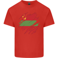 Torn Flag Transnistria Mens Cotton T-Shirt Tee Top Red