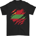 Torn Flag Transnistria Mens T-Shirt 100% Cotton Black