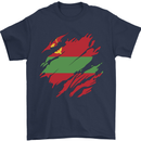 Torn Flag Transnistria Mens T-Shirt 100% Cotton Navy Blue