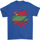 Torn Flag Transnistria Mens T-Shirt 100% Cotton Royal Blue