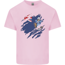 Torn Flag Tristan da Cunha Kids T-Shirt Childrens Light Pink