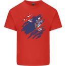 Torn Flag Tristan da Cunha Kids T-Shirt Childrens Red
