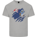 Torn Flag Tristan da Cunha Kids T-Shirt Childrens Sports Grey