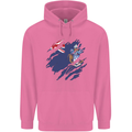 Torn Flag Tristan da Cunha Mens 80% Cotton Hoodie Azelea