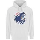 Torn Flag Tristan da Cunha Mens 80% Cotton Hoodie White