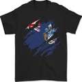 Torn Flag Tristan da Cunha Mens T-Shirt 100% Cotton Black