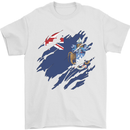 Torn Flag Tristan da Cunha Mens T-Shirt 100% Cotton White