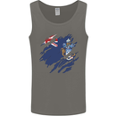 Torn Flag Tristan da Cunha Mens Vest Tank Top Charcoal
