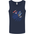 Torn Flag Tristan da Cunha Mens Vest Tank Top Navy Blue