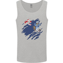 Torn Flag Tristan da Cunha Mens Vest Tank Top Sports Grey