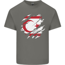 Torn Flag Turkish Republic of Northern Cyprus Mens Cotton T-Shirt Tee Top Charcoal