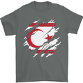 Torn Flag Turkish Republic of Northern Cyprus Mens T-Shirt 100% Cotton Charcoal