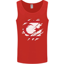 Torn Flag Turkish Republic of Northern Cyprus Mens Vest Tank Top Red