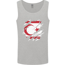 Torn Flag Turkish Republic of Northern Cyprus Mens Vest Tank Top Sports Grey