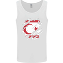 Torn Flag Turkish Republic of Northern Cyprus Mens Vest Tank Top White
