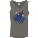 Torn Flag Turks and Caicos Islands Mens Vest Tank Top Charcoal