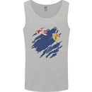 Torn Flag Turks and Caicos Islands Mens Vest Tank Top Sports Grey