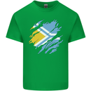 Torn Flag Tuva Mens Cotton T-Shirt Tee Top Irish Green
