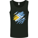 Torn Flag Tuva Mens Vest Tank Top Black