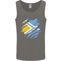 Torn Flag Tuva Mens Vest Tank Top Charcoal