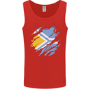 Torn Flag Tuva Mens Vest Tank Top Red