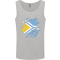 Torn Flag Tuva Mens Vest Tank Top Sports Grey
