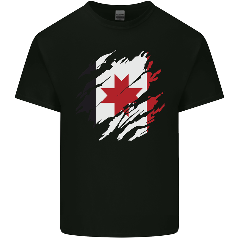 Torn Flag Udmurtia Mens Cotton T-Shirt Tee Top Black